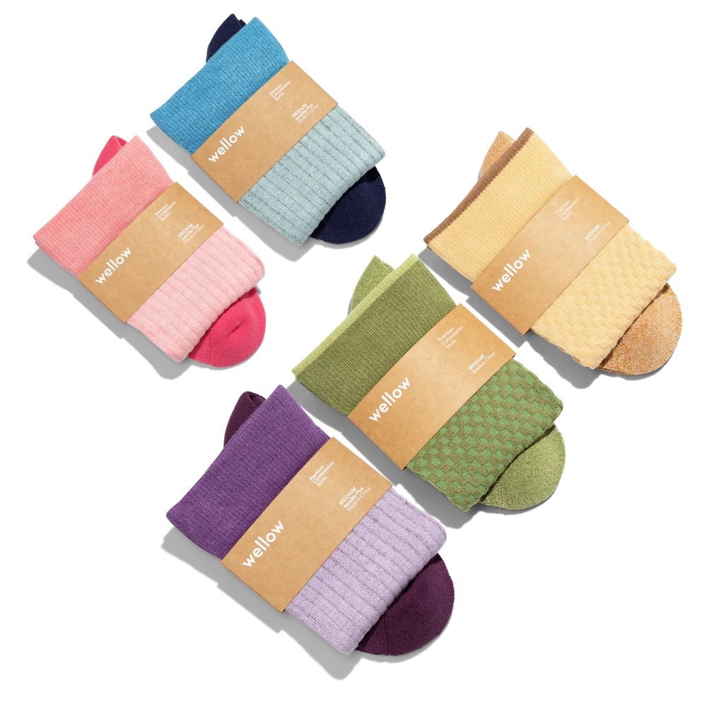 Wide Calf (M) Wellow Compression Mood Boost Sock Set